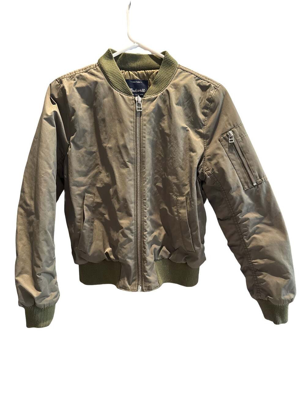 Madewell Olive Green Bomber Jacket Size M